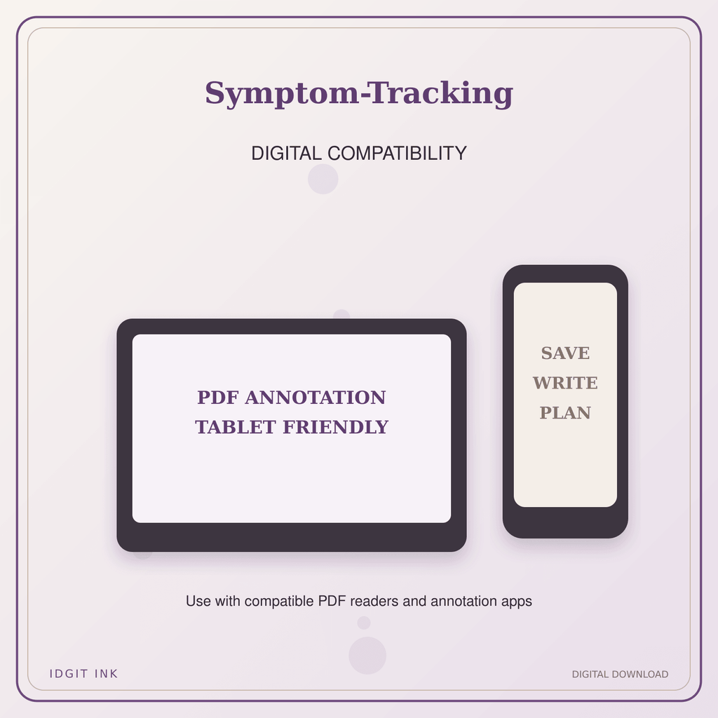 Idgit Ink Symptom-Tracking deluxe journal and planner bundle — tablet and pdf annotation compatibility