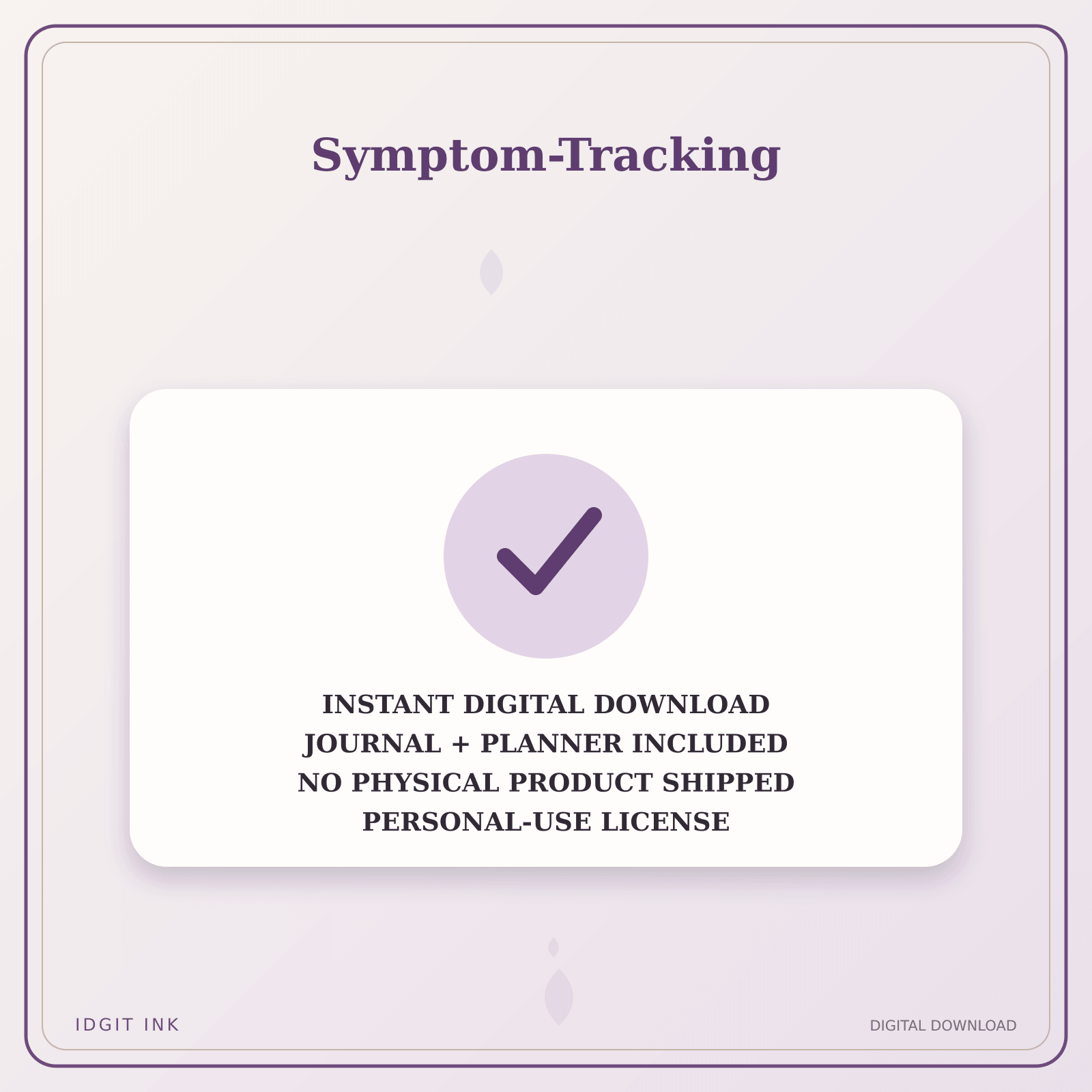 Idgit Ink Symptom-Tracking deluxe journal and planner bundle — instant download and no physical product notice