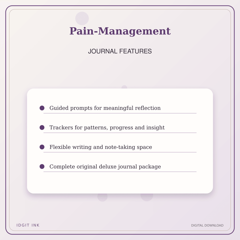 Idgit Ink Pain-Management deluxe journal and planner bundle — journal prompts and reflection features