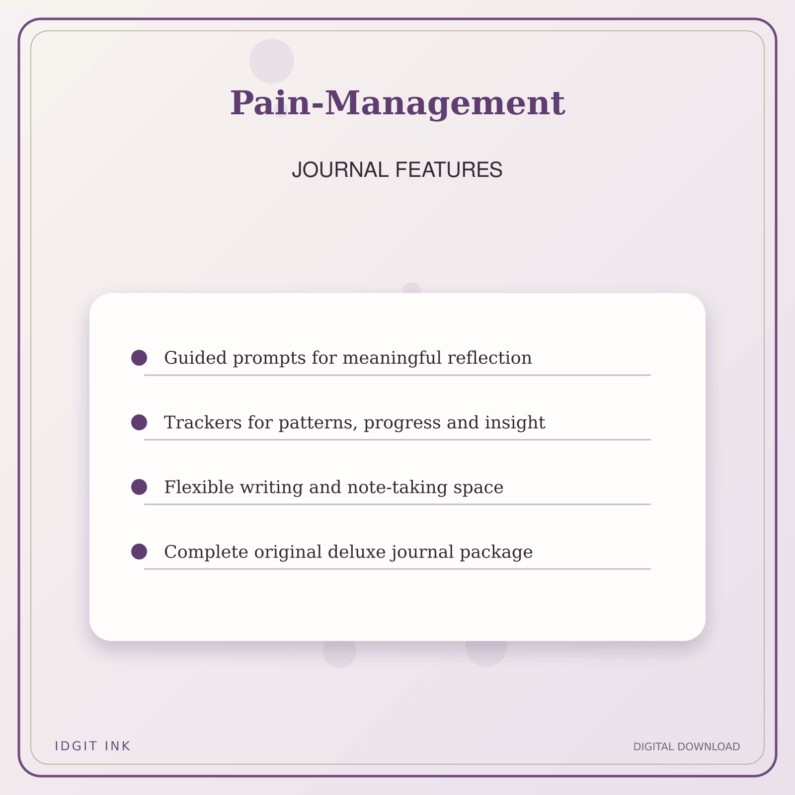Idgit Ink Pain-Management deluxe journal and planner bundle — journal prompts and reflection features