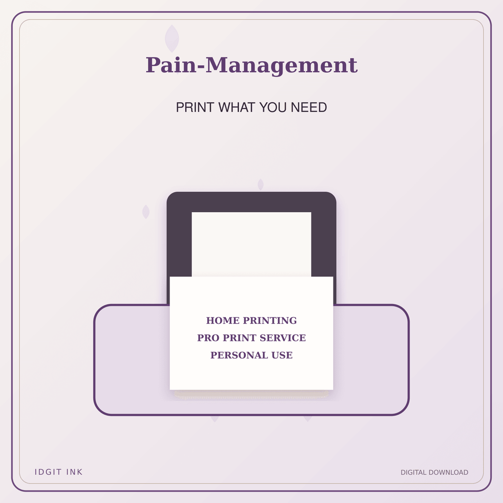 Idgit Ink Pain-Management deluxe journal and planner bundle — home and professional printing information