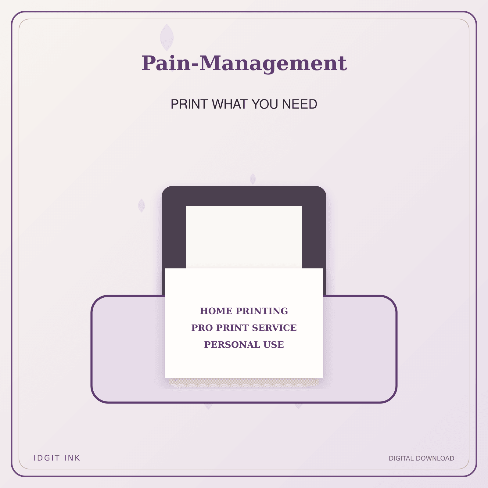 Idgit Ink Pain-Management deluxe journal and planner bundle — home and professional printing information