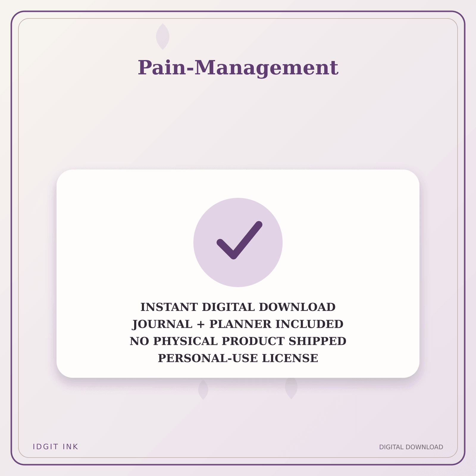 Idgit Ink Pain-Management deluxe journal and planner bundle — instant download and no physical product notice