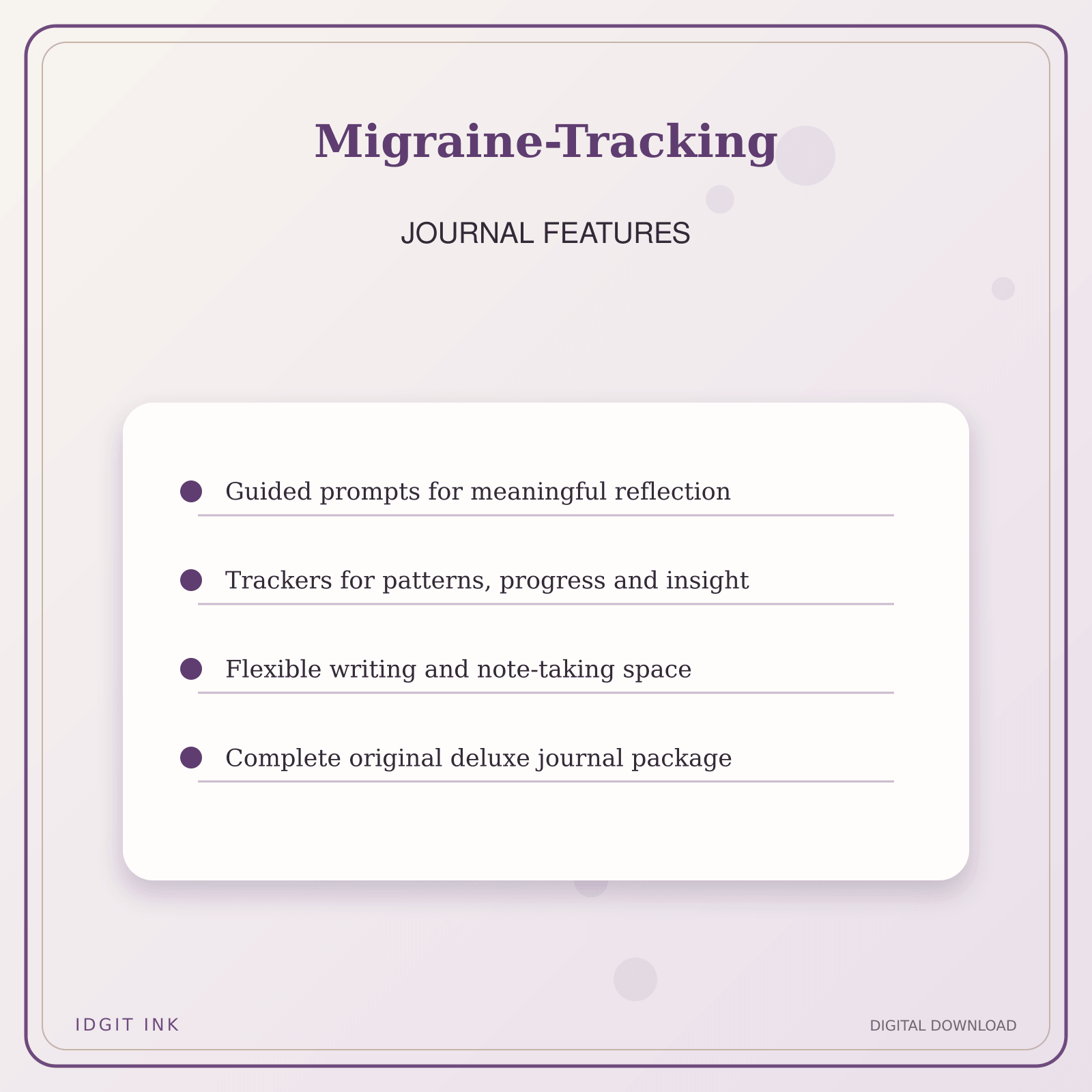 Idgit Ink Migraine-Tracking deluxe journal and planner bundle — journal prompts and reflection features