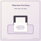 Idgit Ink Migraine-Tracking deluxe journal and planner bundle — home and professional printing information