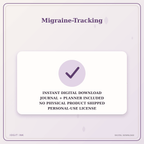 Idgit Ink Migraine-Tracking deluxe journal and planner bundle — instant download and no physical product notice