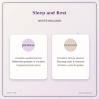 Idgit Ink Sleep and Rest deluxe journal and planner bundle — complete journal and planner bundle contents