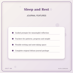 Idgit Ink Sleep and Rest deluxe journal and planner bundle — journal prompts and reflection features