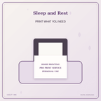 Idgit Ink Sleep and Rest deluxe journal and planner bundle — home and professional printing information