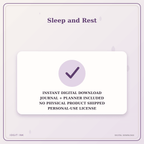 Idgit Ink Sleep and Rest deluxe journal and planner bundle — instant download and no physical product notice