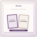 Idgit Ink Dream deluxe journal and planner bundle — primary bundle cover showing both deluxe products
