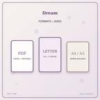 Idgit Ink Dream deluxe journal and planner bundle — digital formats and available page sizes