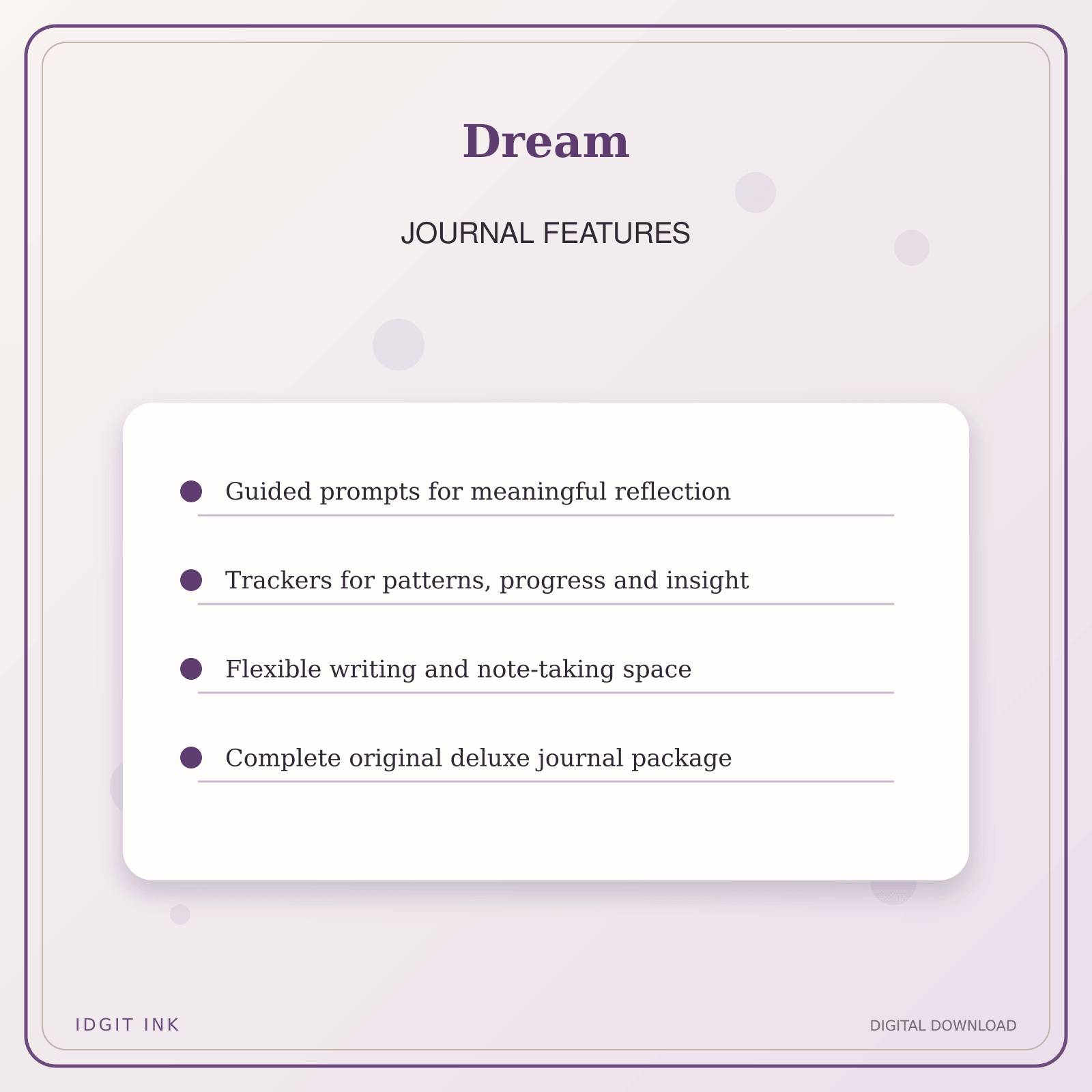 Idgit Ink Dream deluxe journal and planner bundle — journal prompts and reflection features