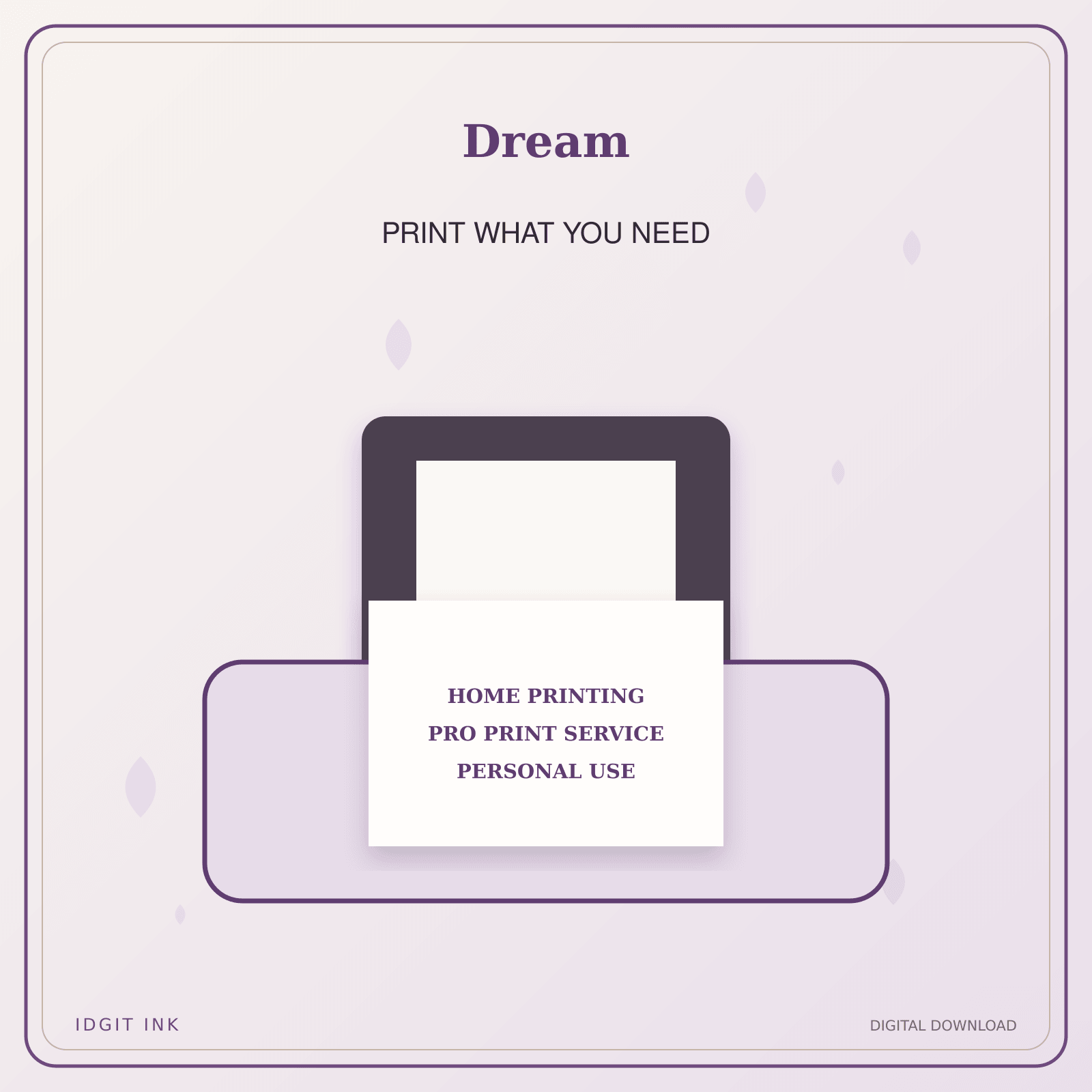 Idgit Ink Dream deluxe journal and planner bundle — home and professional printing information