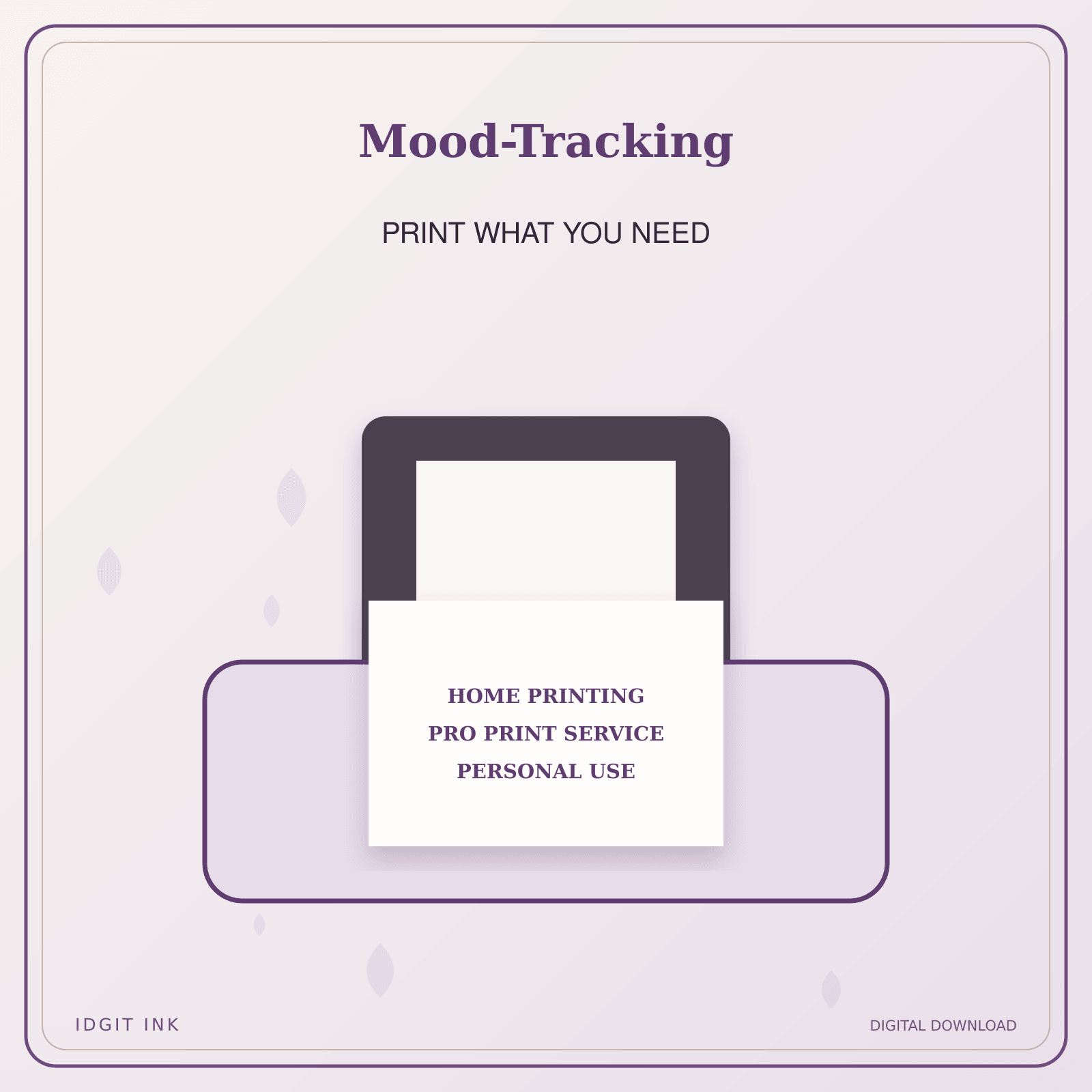 Idgit Ink Mood-Tracking deluxe journal and planner bundle — home and professional printing information