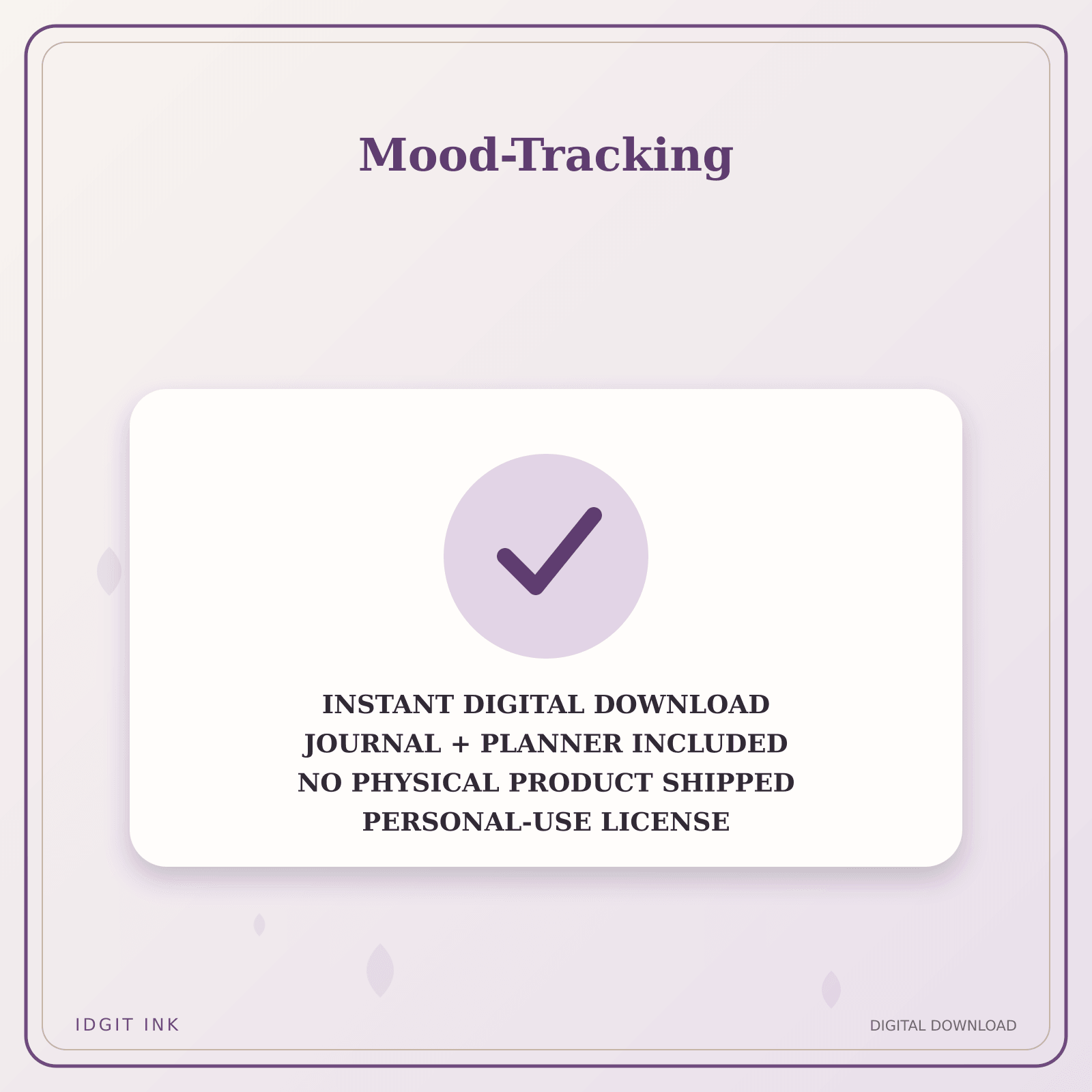 Idgit Ink Mood-Tracking deluxe journal and planner bundle — instant download and no physical product notice