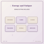 Idgit Ink Energy and Fatigue deluxe journal and planner bundle — included digital stickers and cards