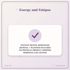 Idgit Ink Energy and Fatigue deluxe journal and planner bundle — instant download and no physical product notice