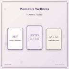 Idgit Ink Women’s Wellness deluxe journal and planner bundle — digital formats and available page sizes