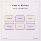 Idgit Ink Women’s Wellness deluxe journal and planner bundle — included digital stickers and cards