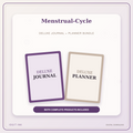 Idgit Ink Menstrual-Cycle deluxe journal and planner bundle — primary bundle cover showing both deluxe products