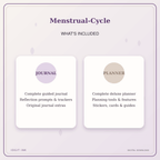 Idgit Ink Menstrual-Cycle deluxe journal and planner bundle — complete journal and planner bundle contents