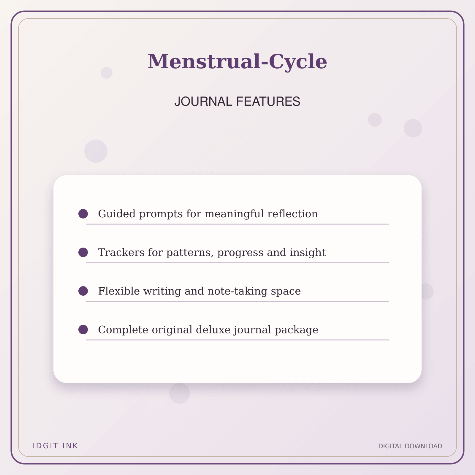 Idgit Ink Menstrual-Cycle deluxe journal and planner bundle — journal prompts and reflection features