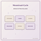 Idgit Ink Menstrual-Cycle deluxe journal and planner bundle — included digital stickers and cards