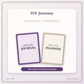 Idgit Ink IVF Journey deluxe journal and planner bundle — primary bundle cover showing both deluxe products