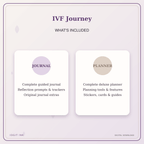Idgit Ink IVF Journey deluxe journal and planner bundle — complete journal and planner bundle contents