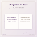Idgit Ink Postpartum Wellness deluxe journal and planner bundle — planner organization and planning features