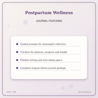 Idgit Ink Postpartum Wellness deluxe journal and planner bundle — journal prompts and reflection features