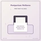 Idgit Ink Postpartum Wellness deluxe journal and planner bundle — home and professional printing information