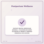 Idgit Ink Postpartum Wellness deluxe journal and planner bundle — instant download and no physical product notice