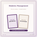 Idgit Ink Diabetes Management deluxe journal and planner bundle — primary bundle cover showing both deluxe products