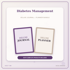 Idgit Ink Diabetes Management deluxe journal and planner bundle — primary bundle cover showing both deluxe products