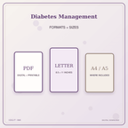 Idgit Ink Diabetes Management deluxe journal and planner bundle — digital formats and available page sizes