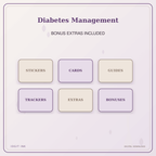 Idgit Ink Diabetes Management deluxe journal and planner bundle — included digital stickers and cards