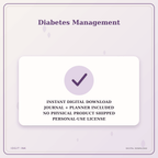 Idgit Ink Diabetes Management deluxe journal and planner bundle — instant download and no physical product notice