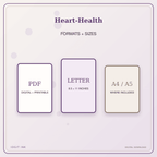 Idgit Ink Heart-Health deluxe journal and planner bundle — digital formats and available page sizes