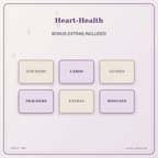 Idgit Ink Heart-Health deluxe journal and planner bundle — included digital stickers and cards