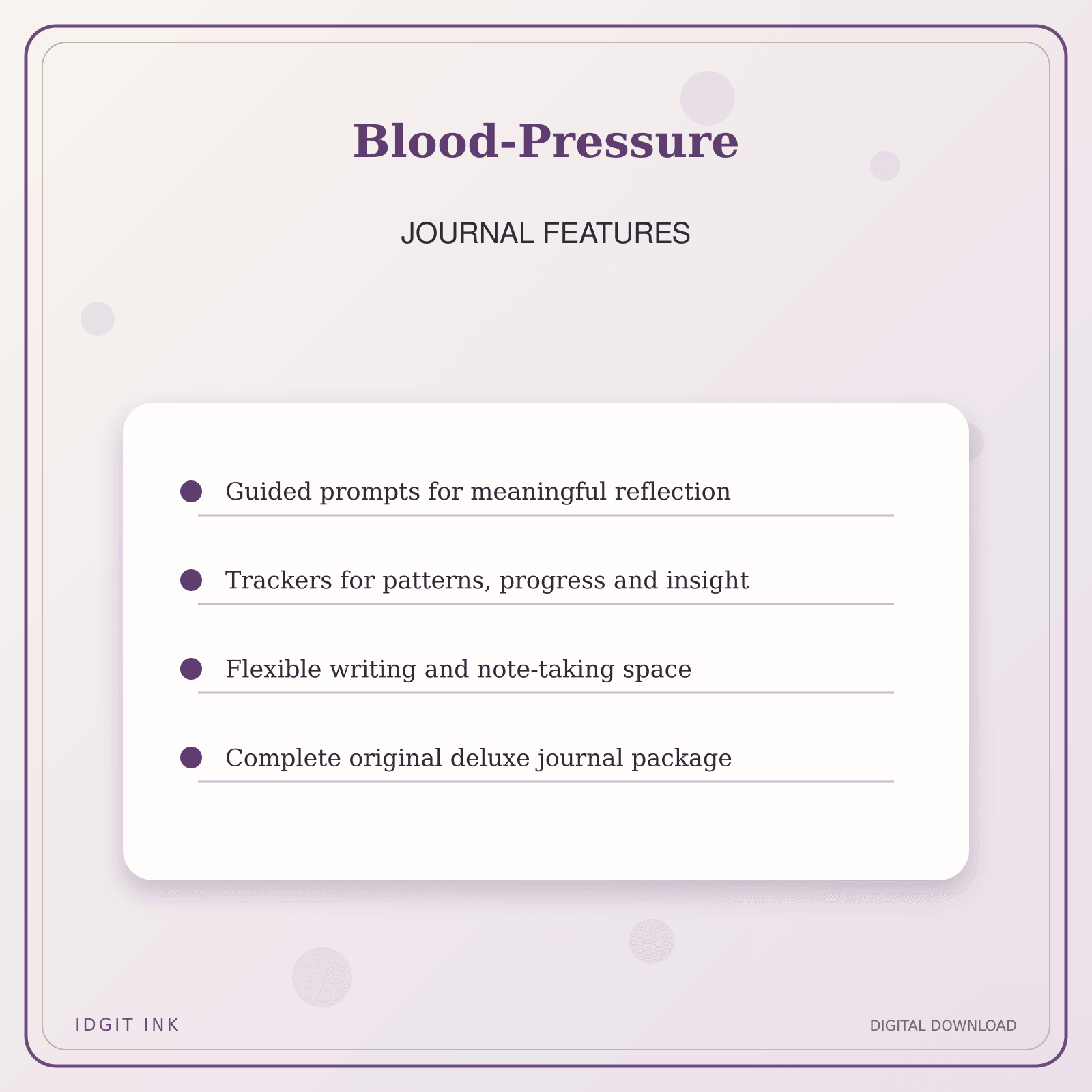 Idgit Ink Blood-Pressure deluxe journal and planner bundle — journal prompts and reflection features