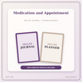 Idgit Ink Medication and Appointment deluxe journal and planner bundle — primary bundle cover showing both deluxe products