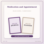 Idgit Ink Medication and Appointment deluxe journal and planner bundle — primary bundle cover showing both deluxe products