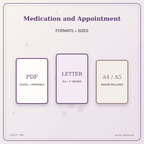 Idgit Ink Medication and Appointment deluxe journal and planner bundle — digital formats and available page sizes