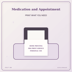 Idgit Ink Medication and Appointment deluxe journal and planner bundle — home and professional printing information