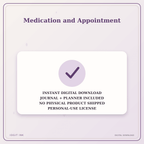 Idgit Ink Medication and Appointment deluxe journal and planner bundle — instant download and no physical product notice