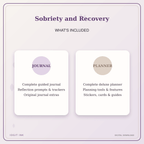 Idgit Ink Sobriety and Recovery deluxe journal and planner bundle — complete journal and planner bundle contents