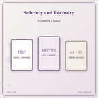 Idgit Ink Sobriety and Recovery deluxe journal and planner bundle — digital formats and available page sizes