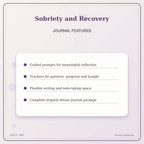 Idgit Ink Sobriety and Recovery deluxe journal and planner bundle — journal prompts and reflection features